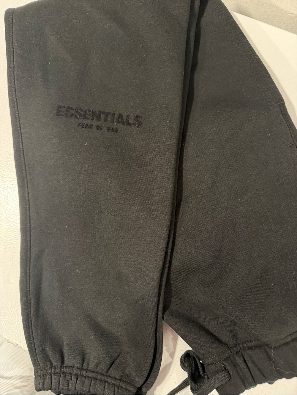 Essentials Men's Black Jogger Sweatpants with Logo